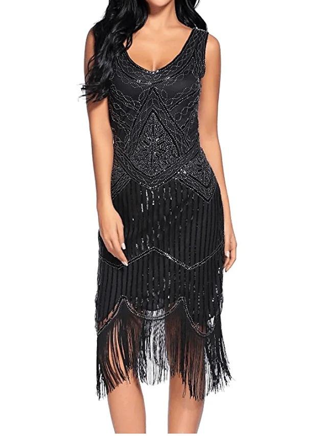 

Гарячий Розпродаж Вінтажні Сукні з Китицями Вечірні Сценічні Костюми XL