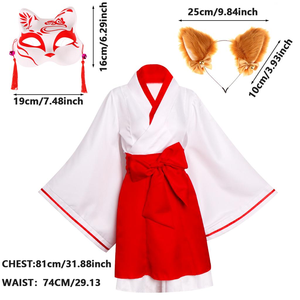 9Pcs Japanese Anime Cosplay Costume Outfits
