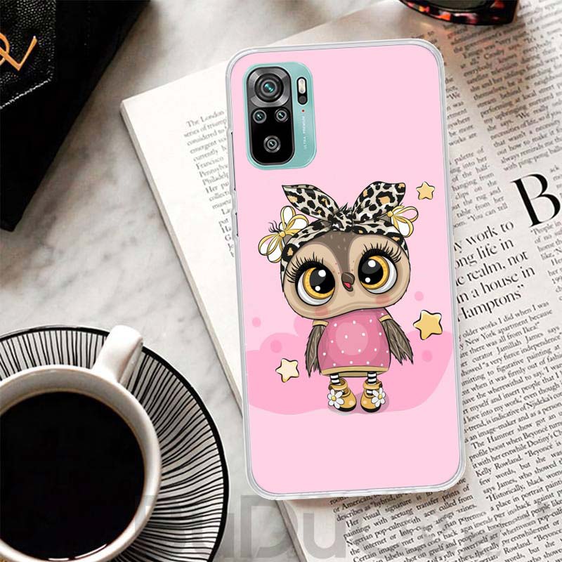 Cute Owl Hearts Lover Cover For Xiaomi Redmi Note 14 13 12S 12 11 Pro Plus Phone Case 11S 10S 10 11E 11T 14Pro 13Pro Print Coque