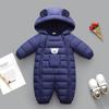 Tuta Intera in Cotone Unisex per Neonati con Fodera in Pile, Abbigliamento da Esterno con Piedi per Bambini e Bambine.
