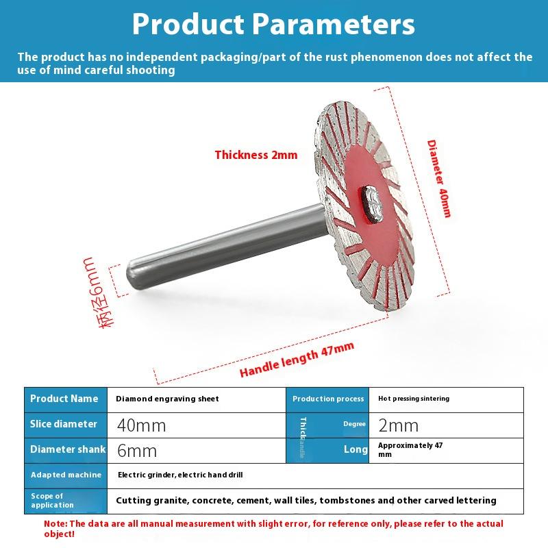 Sculptură în piatră disc de tăiere 4cm, inscripționare sculptură în piatră, disc de ferăstrău ondulat pentru tăiere uscată polizor electric cu mâner