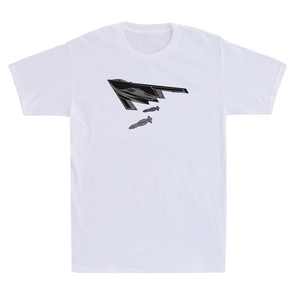 B-2 Spirit Stealth Bomber dropping GBU-57 MOP Bombs Funny Graphic Men s T-Shirt S