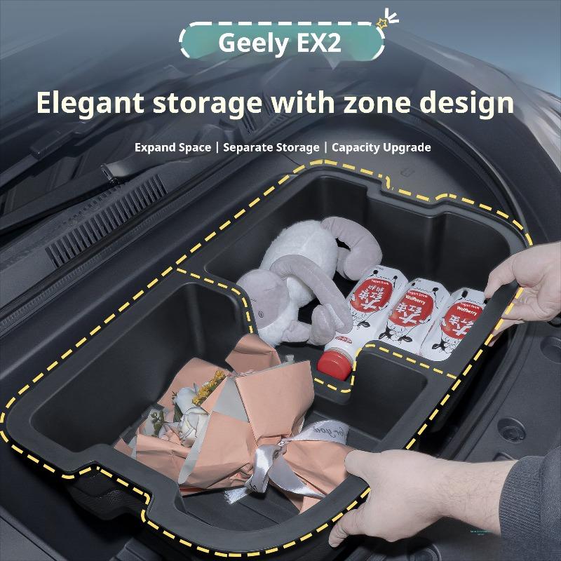 For Geely EX2 Car Front Trunk Storage Box Front Compartment Organizer Interior Storage Modified