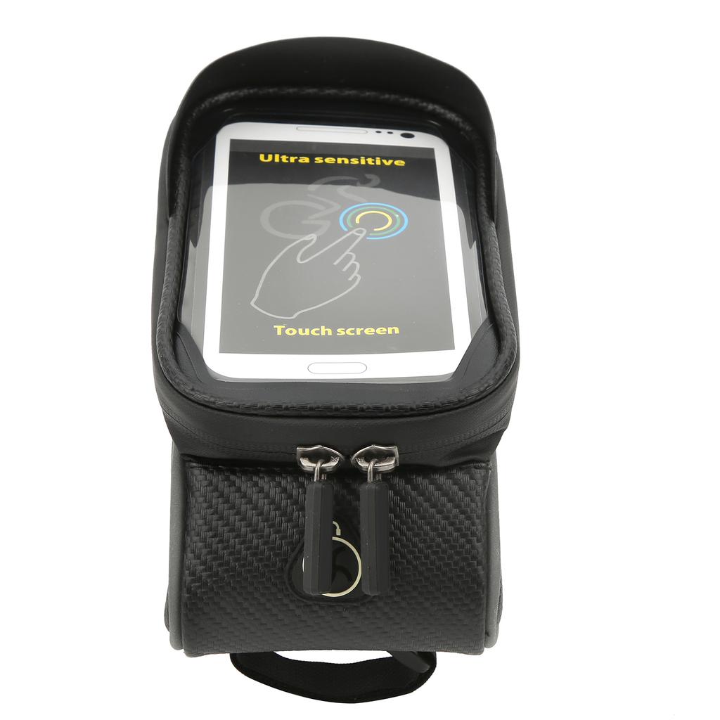 Bike Bag Outdoor Mobile Phone Front Beam Waterproof Pipe Bag Cycling Saddle Polyester