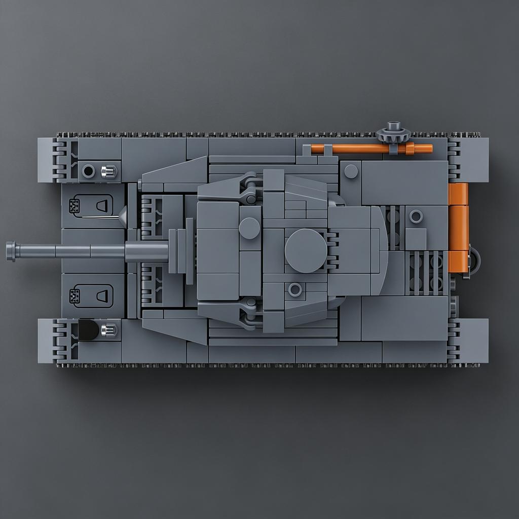 Military Series Tank No. 4 G-Type Building Block Model Kit : MOC Educational Toy Tracked Armored Vehicle