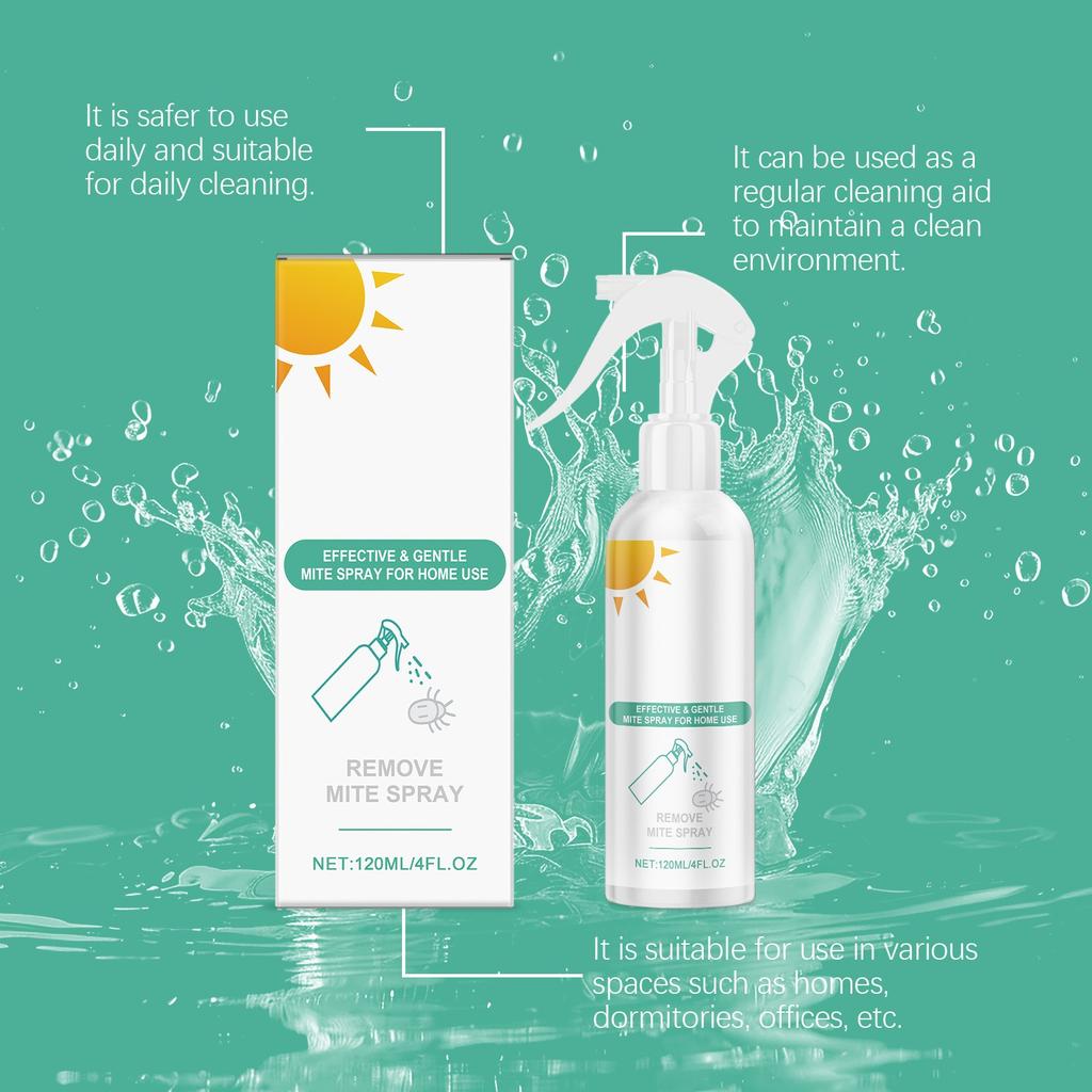 Vícescenářový sprej proti roztočům pro péči o ložnici, pohovku a lůžkoviny, rychlé odpařování bez zanechání stop 120 ml