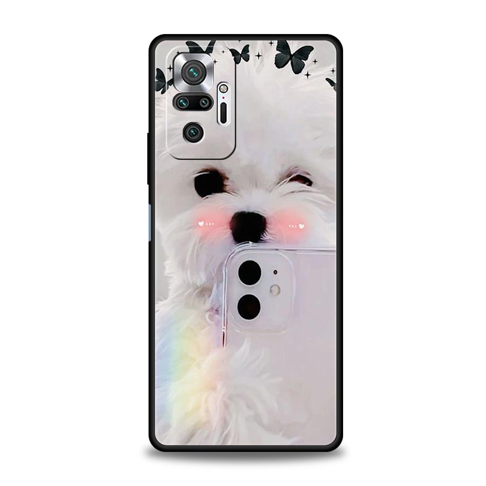 Cute Little Dog Phone Case Cover for Redmi 14C 10C Note 15 14 13 12 10 11 K40 Pro Plus 5G Soft TPU Shockproof Shell Fundas Capas