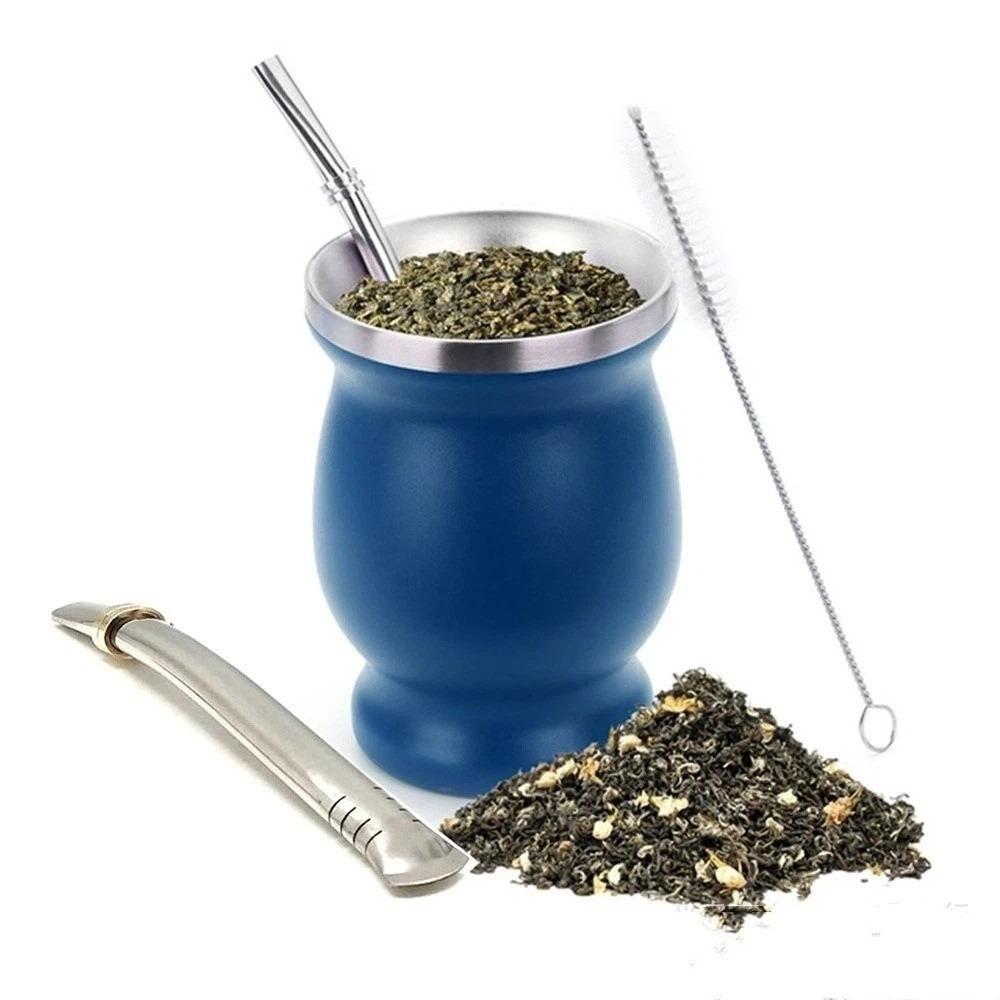 230 ML Yerba Mate Cup Stainless Steel Straw Cup Practical Insulated Cup  Office