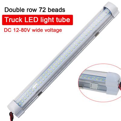 72 LED 12V Auto-Innenraum-LED-Lichtleiste, weißes Lichtrohr mit Schalter für Van, LKW, Wohnmobil, Wohnmobil, Boot, Innendeckenleuchte