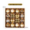 42pcs Electroplated Shiny Christmas Tree Baubles - Creative Hanging Ornaments for Festive Decoration