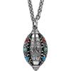 Necklace Six-word Mantra Nine-eyed Dzi Beads for Men and Women Retro Rotating Pendant