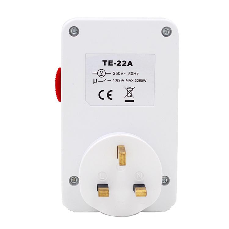 UK 13A Mechanical Timer Socket: 24-Hour Automatic Power On/Off Controller