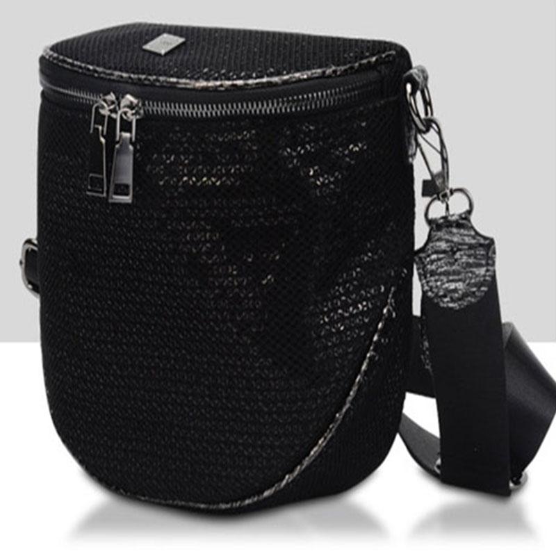 IELGY Moteriška rankinė per petį, vienu petimi, kasdienė, su blizgučiais, tinkleliu, madinga, universali, balno formos, juoda