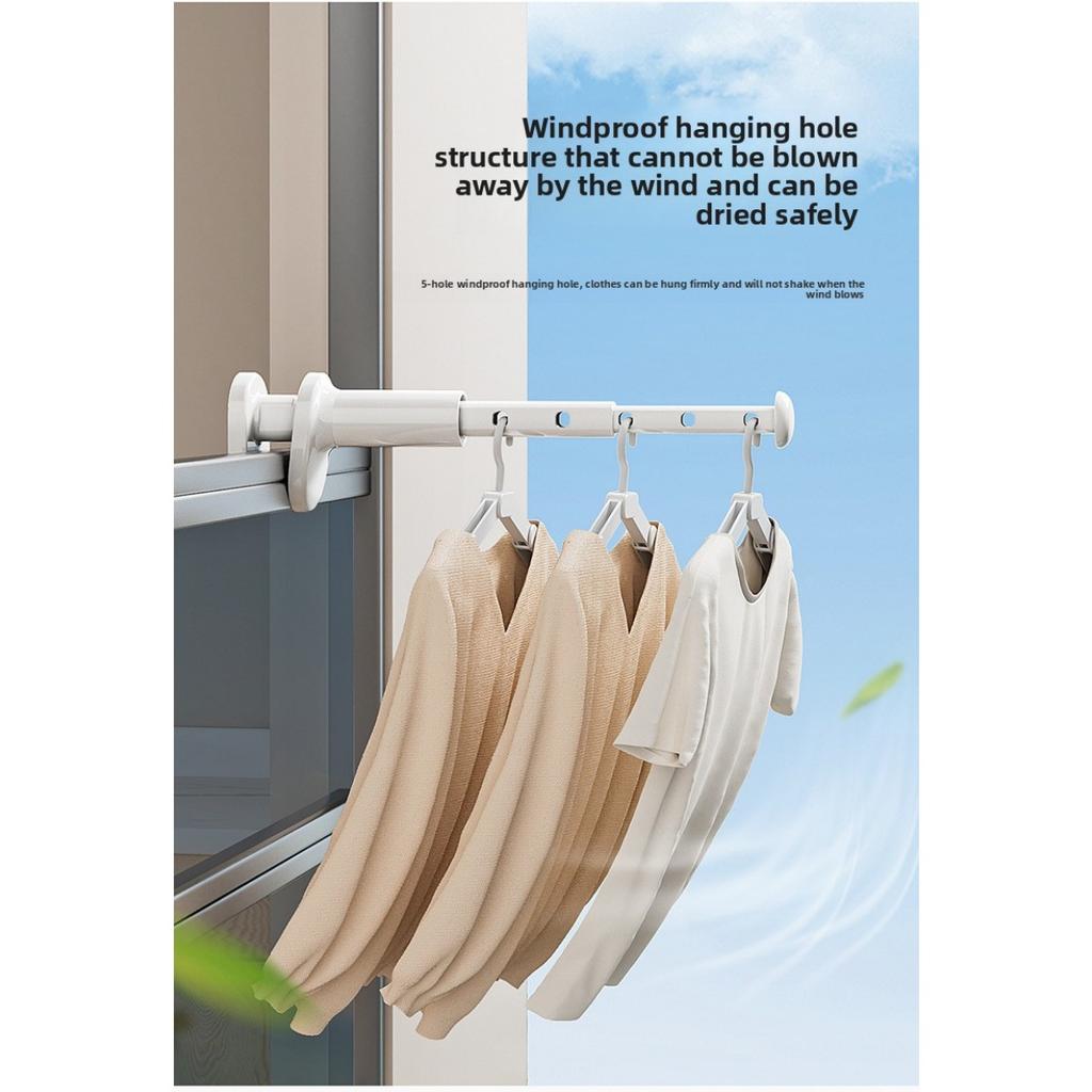 Portable Travel Clothes Hanger for Travel and Business Trips, Indoor Folding Clothes Hanger for Hotels, Retractable Drying Tool