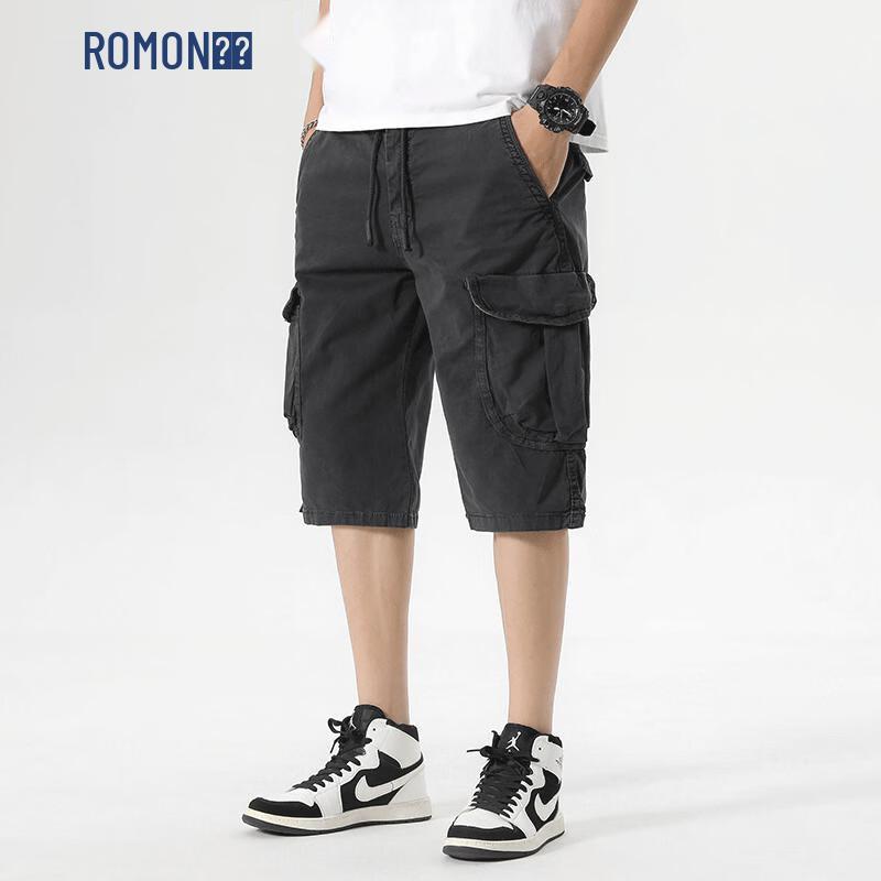 Romon Men s Multi-pocket Workwear Shorts 40