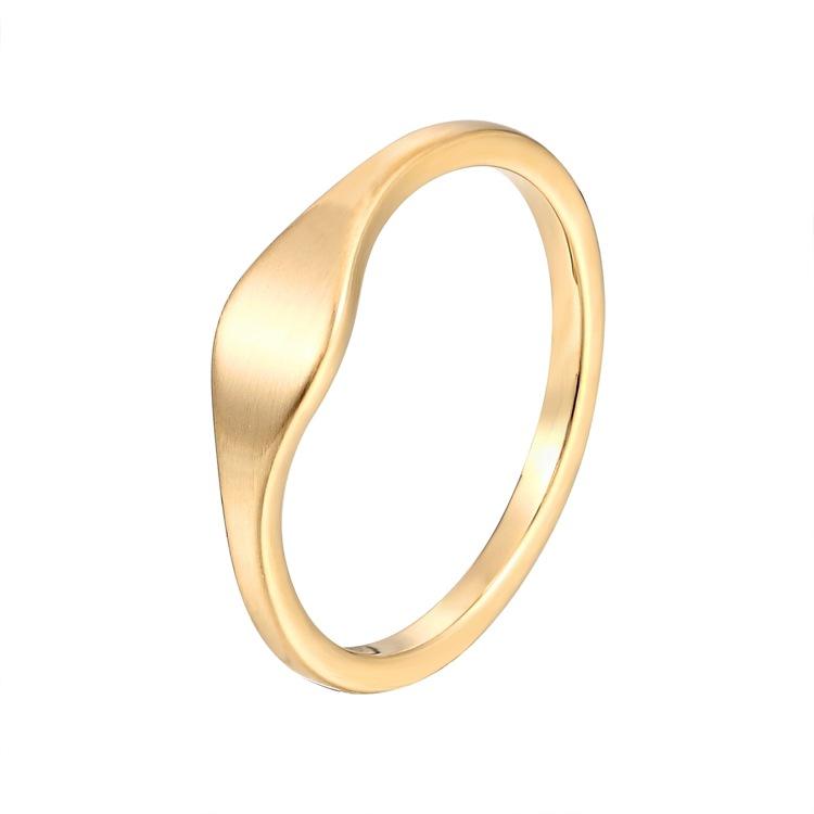 

Необычное кольцо из титановой стали, ретро кольцо для пары, дугообразное зеркальное кольцо, женский нишевый дизайн 9