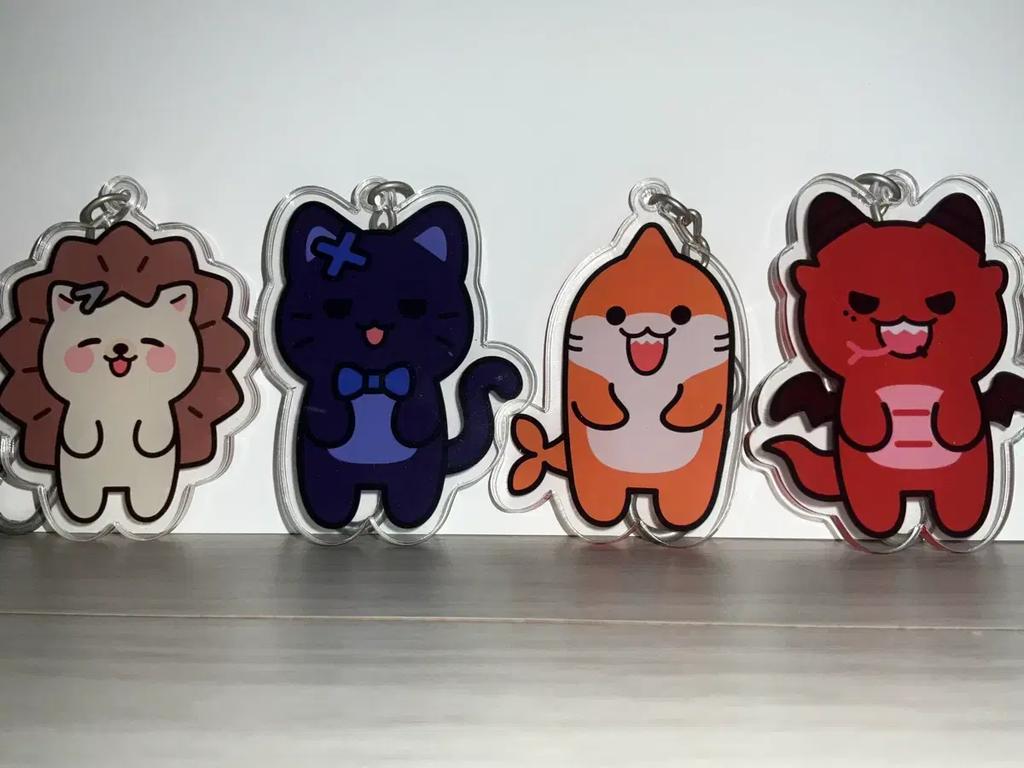 Re:Revolution Animal Acrylic Keyrings (Set) Used