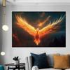 Retro Fantasy Golden Style Legends Phoenix Bird Animal Art Poster Canvas Painting Wall Prints Picture for Living Room Home Decor