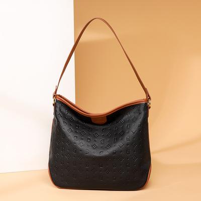 Leather Women'S Autumn Cowhide Fashionable And Simple Women'S Bags Shoulder Crossbody Large Capacity Bucket Bag