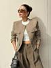 2024 Autumn Women's Pocket Crew Neck Fashion Coat