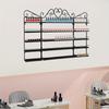 Five-Layer Wrought Iron Wall Nail Art Display Rack, 3-Piece Set - Black, High-Quality, Durable