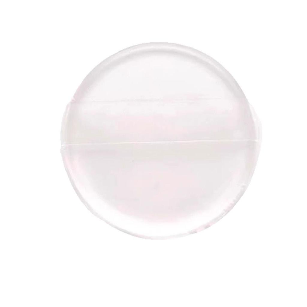 Przezroczysta Silikonowa Gąbeczka do Makijażu Jelly - Podwójnego Zastosowania do Balsamu do Ciała i Kremu BB, Na Mokro i Na Sucho, Niechłonący Design