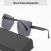 High-End Frameless Women's Sunglasses: Sun Protection, Anti-UV, Slimming Design