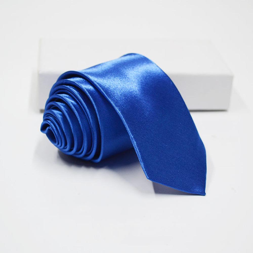 Monochrome Tie Solid Color Narrow Tie 5Cm Men'S Satin Hand Tie