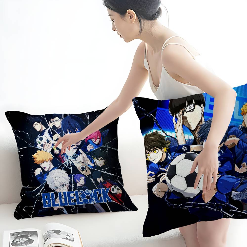 Japan Manga Blue Lock Pillow Cover Sofa Cushion Cover Home Room Decoration Children Gift
