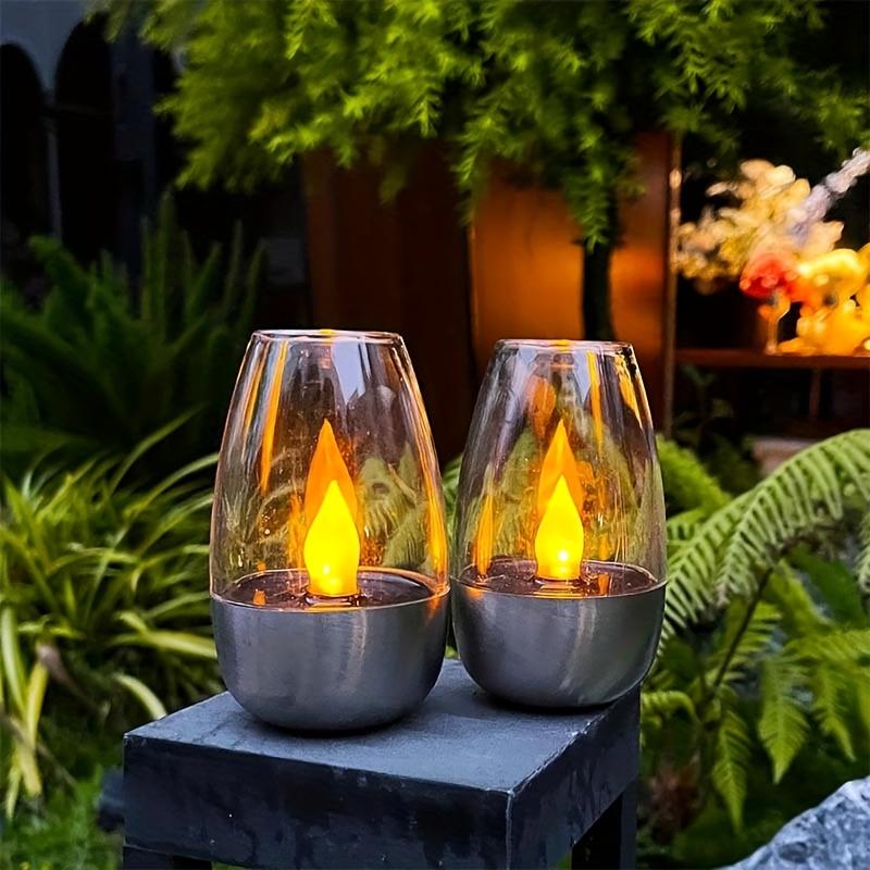 6pcs Flameless Flickering Candles, Outdoor Solar Lights, IP44, Suitable For: Decorate Parties, Weddings, Bars, Home, Dinner Outdoor Picnics