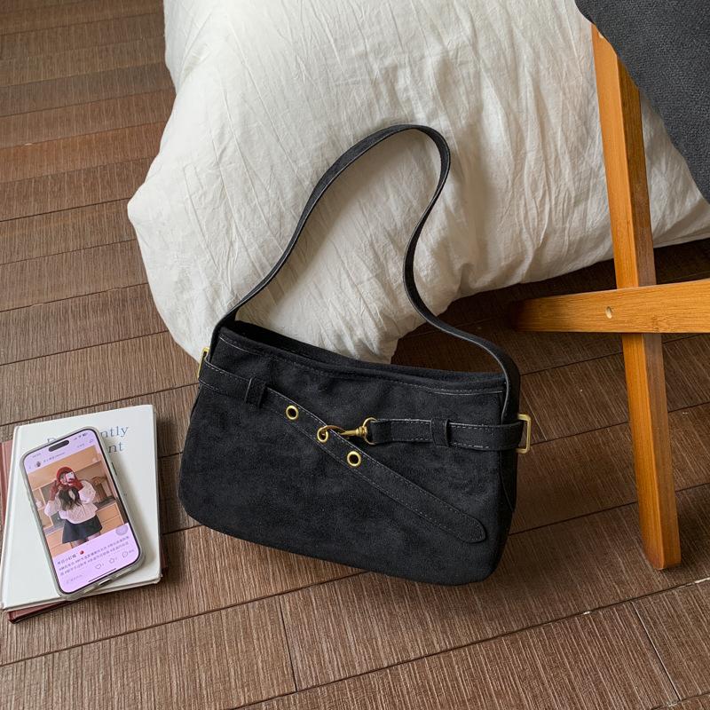 Simple Retro Niche Bag Autumn and Winter New Fashion Commuter Bag Shoulder Armpit Bag Small Bag