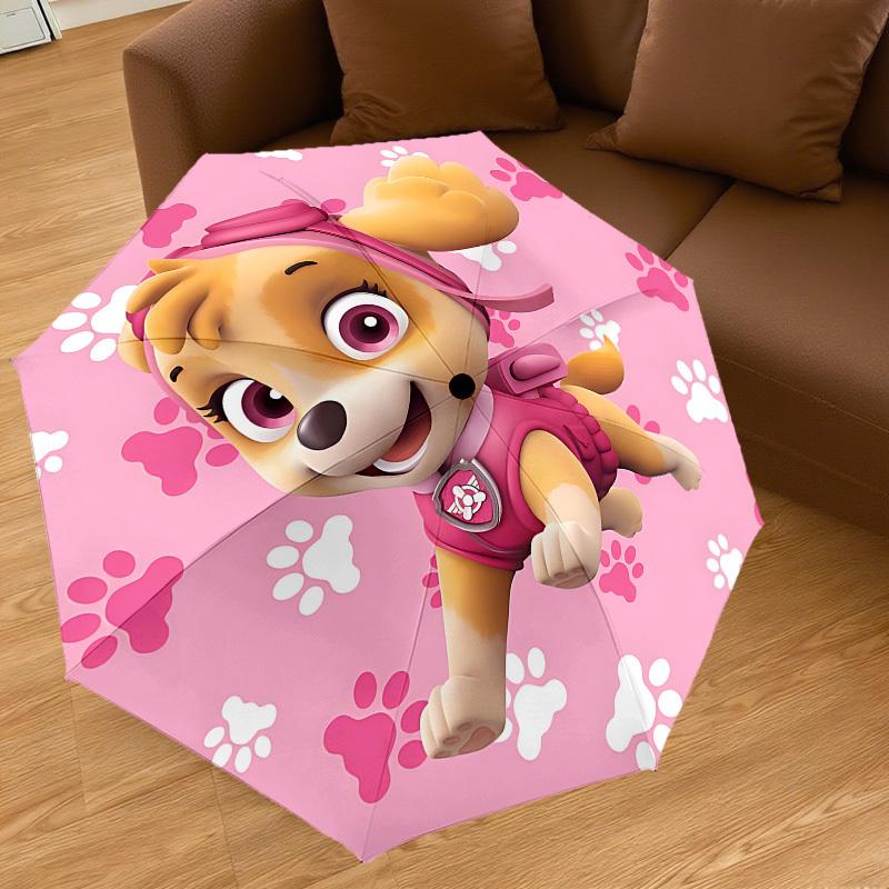 1PC paw prints Umbrella-8-Rib Reinforced, Automatic Open, Lightweight & Durable, Cute Fashion Accessory for Outdoor, Beach or Casual Use, Beach Umbrel