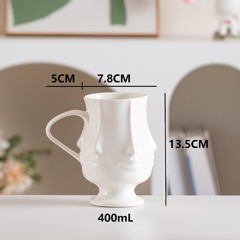 Abstract Human Face Ceramic Mugs Creative Cup Dining Table Coffee Mug Milk Cups Afternoon Tea Teacup Fruits Juice Container