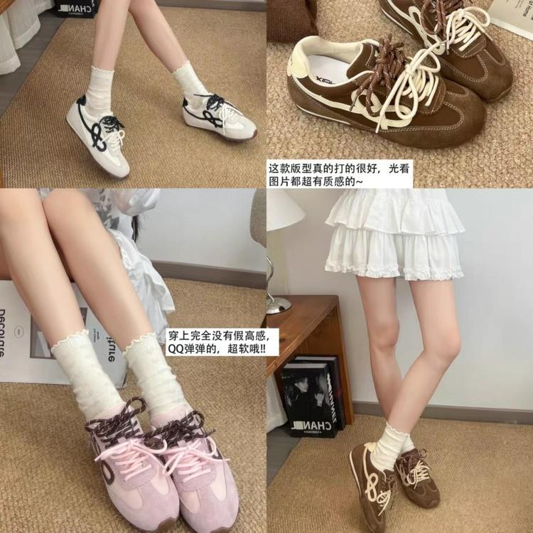 Dong Xuan te same 2025 jesień nowe retro płynne serce cukierek przekrzywiona głowa niemiecki trening buty Forrest Gump wewnętrzne zwiększenie wysokości sport i wypoczynek