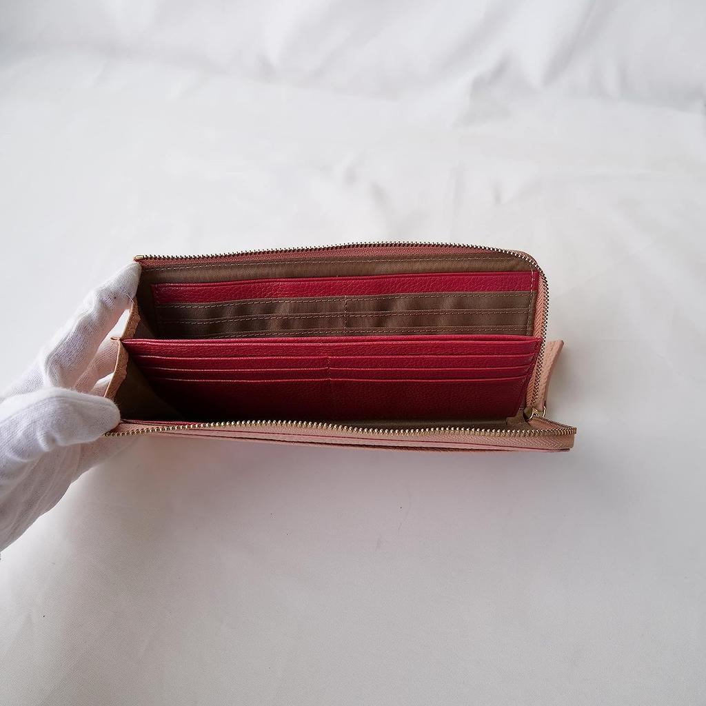 World Closet Women's Long Wallet, "Wind Era" Colored Pencil Wallet, L-Shaped Zipper, Holds 24 Cards, Large Capacity, with Detachable Strap, Easy to