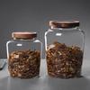 UOSU Glass Storage Jar with Acacia Wood Lid