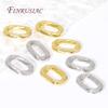 18K Gold Plated Brass Oval Twist Closed Ring Connectors High Quality DIY Jewelry Making Supplies Necklace Earrings Accessories