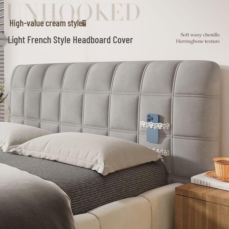 Curved Universal Bed Headboard Cover 2026 - Soft Fabric for Home Use Headboard Length 120 cm [up to 68 cm]