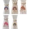 2Pack Curtain Tiebacks Rainbow Tasseled Curtain Hooks,Curtain Holders For Kids Room Decoration