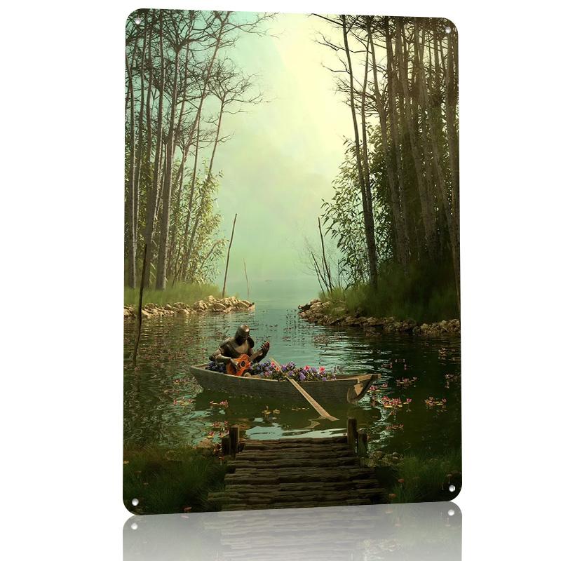 ETERNAL BLISS D Texture Printed Poster Custom Vintage Metal Tin Plate Sign for Wall Art Bedroom Decorations Home Decor House