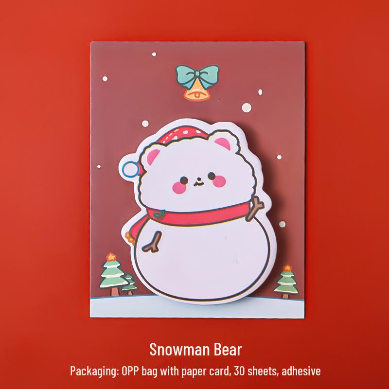 Creative Cartoon Christmas Sticky Notes - Festive Student Gift & Message Stickers, Perfect for Christmas Activities & High-Value Stationery Gifts