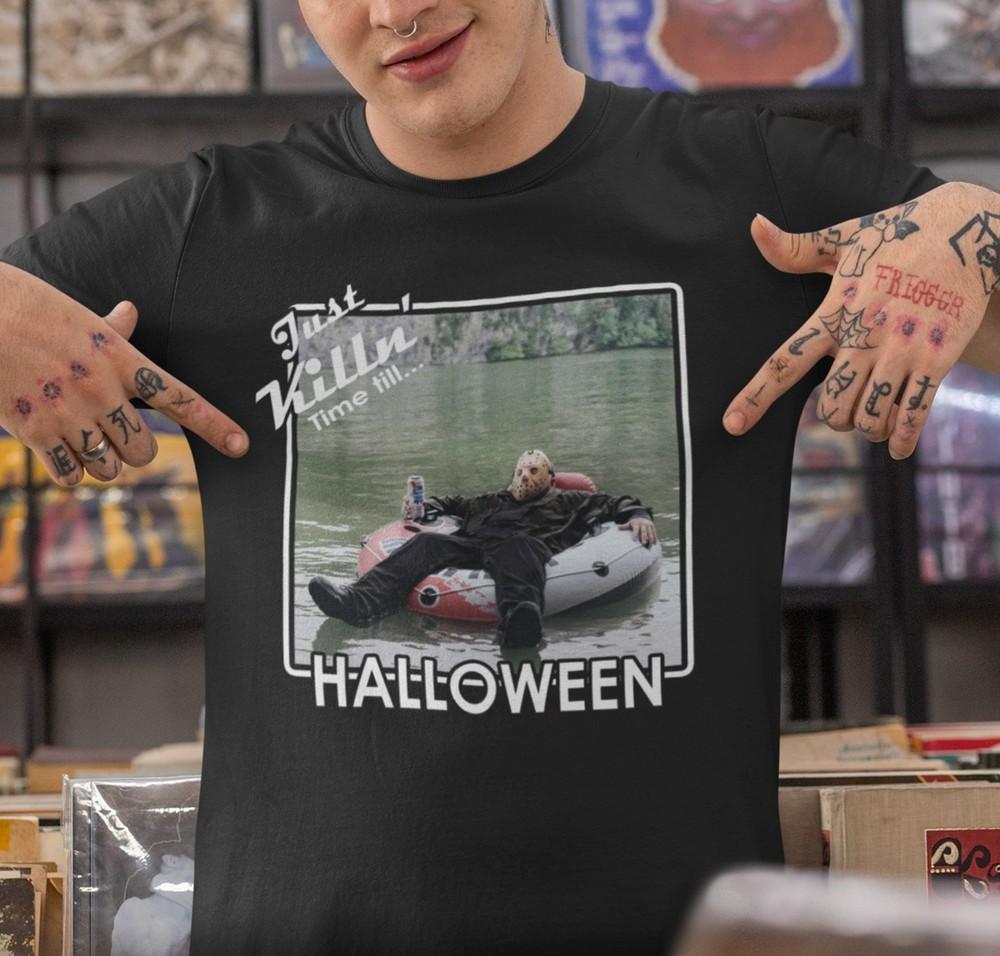 Just Killng Time Till Halloween Shirt Summer Shirt Comfort Colors Horror Shirt