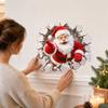 3D Peeking Through Wall Decal Sticker for Christmas Home Decor