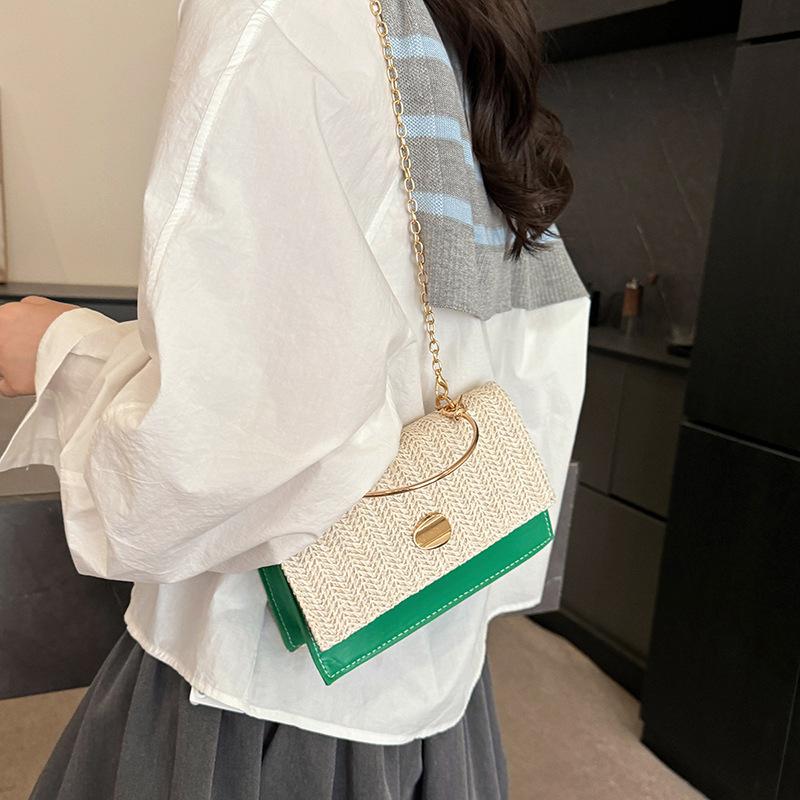 New Handbag Small Bag Women's 2025 New Woven Personalized Small Bag Fashion Personalized Retro Shoulder Handbag