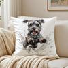 Miniature Schnauzer Pillow Cute Bearded Dog Cushion Cushion Cover Pillowcase Anti-Dustmite Living Room Sofa Decor Cushion Room
