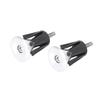 ACROPIX Handlebar End Plug Cap Grip Bicycle Bar End Plug Universal Silver Tone 2pcs