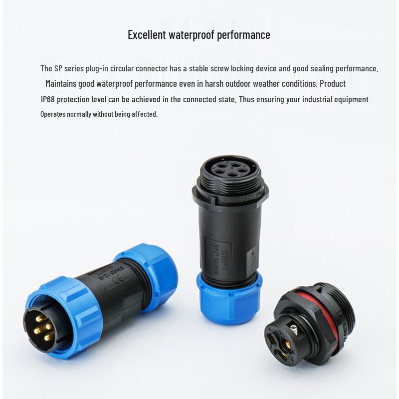 Weipu SP25 Waterproof Aviation Plug Socket, 23491219-core, Front Nut