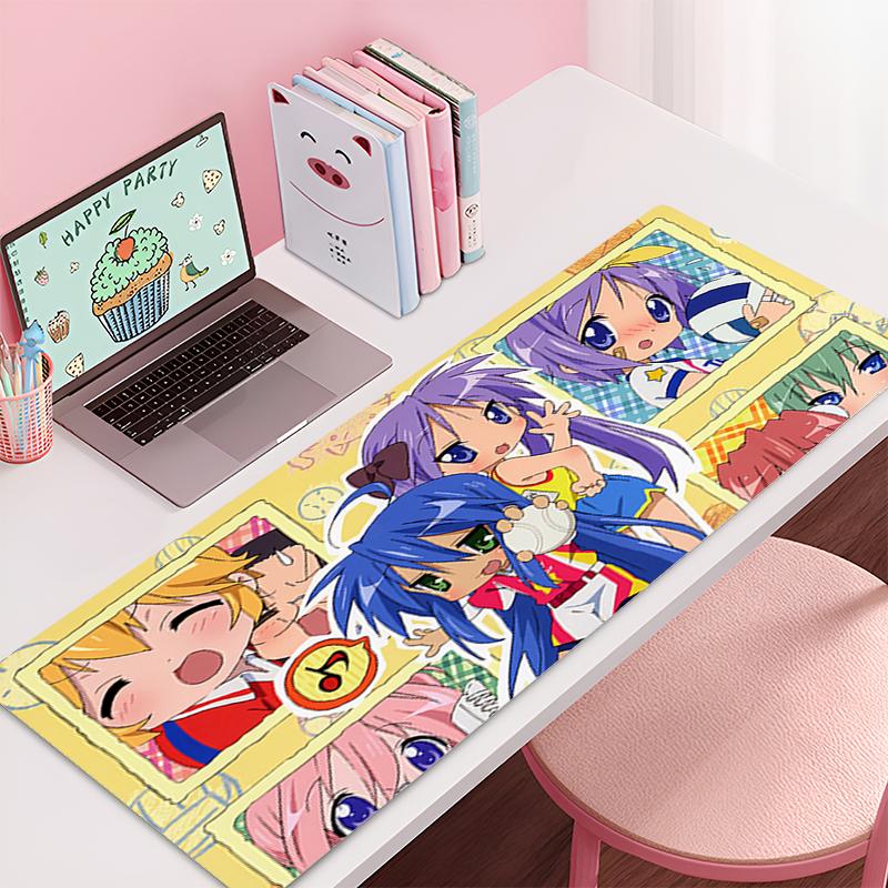 Anime Mouse Pad Large Gaming Laptop Accessories Deskmat Desk Protector Anime Konata Izumi Rubber Keyboard Mat Kawaii Mousepad