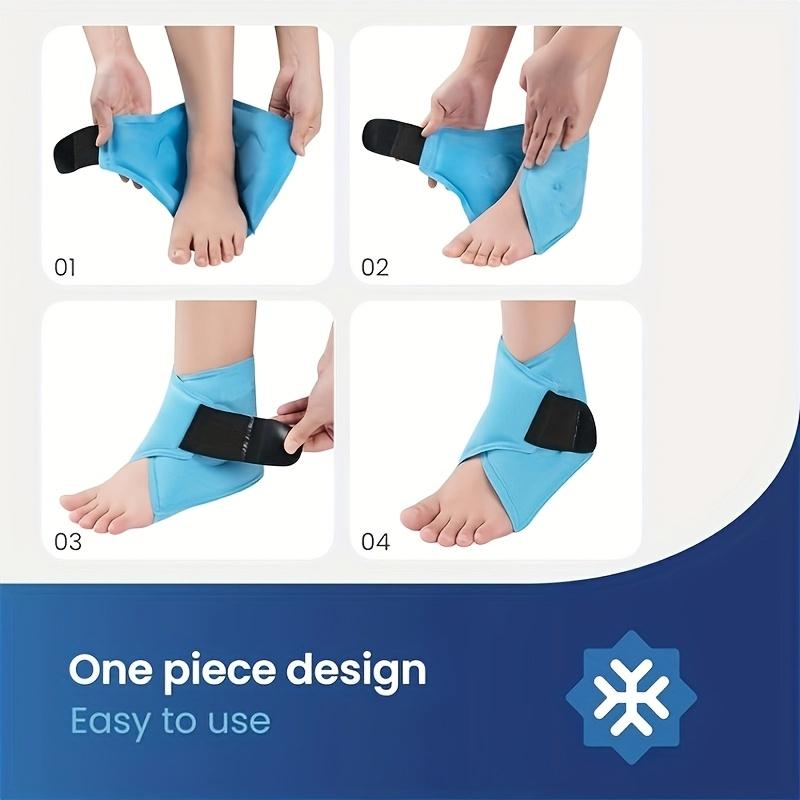 1pcs Ankle Ice Pack Wrap/ Cold or Hot Reusable Gel Cold Compression for Foot, Ice Wrap for Feet, for use on Feet and Ankles