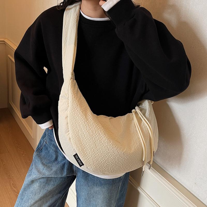 Yogodlns New Comfortable and Versatile Texture Hobo Bags Women Crossbody Bags Large Capacity Lightweight Casual Storage Bags Fashionable